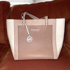 Michael Kors all leather pink and cream bag this is so special!